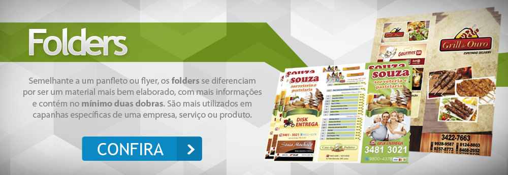 Folders | Confira alguns dos Folders impressos pela Logus Gr&aacute;fica